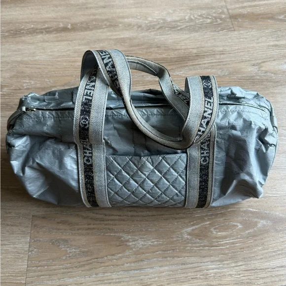 Chanel Mini Boston Bag Sport Line Coco Mark Silver - Picture 7 of 9